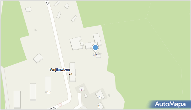 Wojtkowizna, Wojtkowizna, 1c, mapa Wojtkowizna