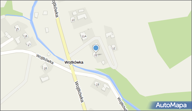 Wojtkówka, Wojtkówka, 11, mapa Wojtkówka