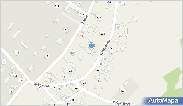 Wójtostwo, Wójtostwo, 21, mapa Wójtostwo