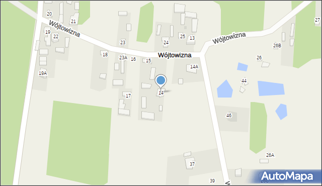 Wójtowizna, Wójtowizna, 14, mapa Wójtowizna