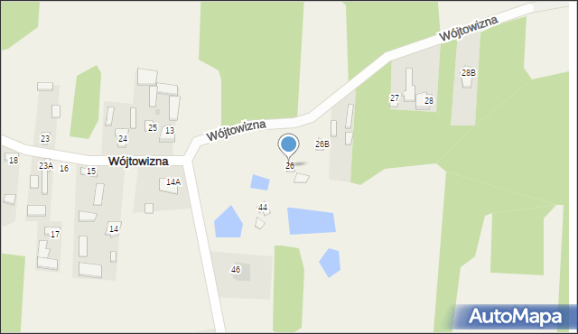 Wójtowizna, Wójtowizna, 26, mapa Wójtowizna