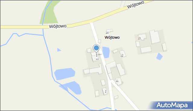 Wójtowo, Wójtowo, 1, mapa Wójtowo