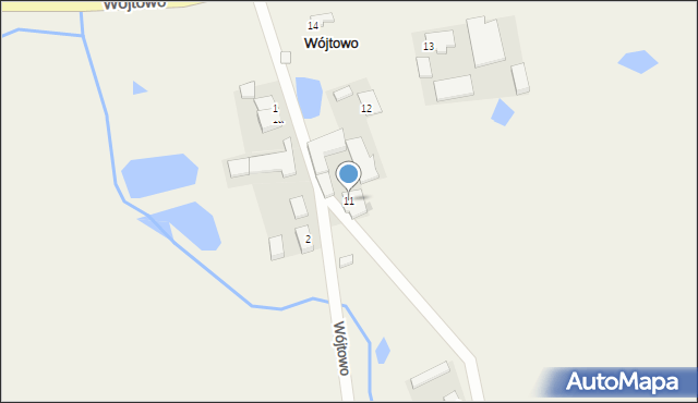 Wójtowo, Wójtowo, 11, mapa Wójtowo