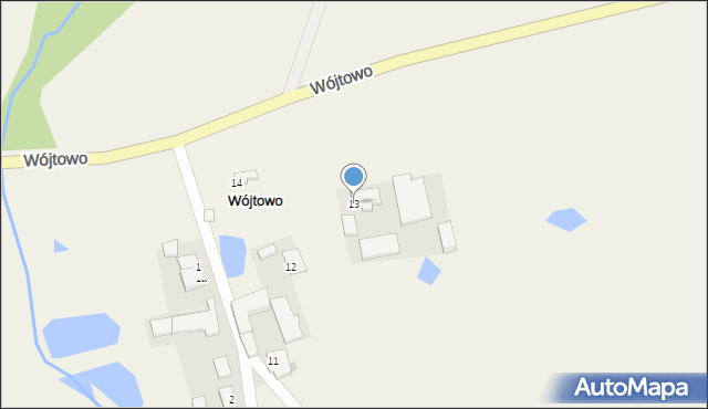 Wójtowo, Wójtowo, 13, mapa Wójtowo