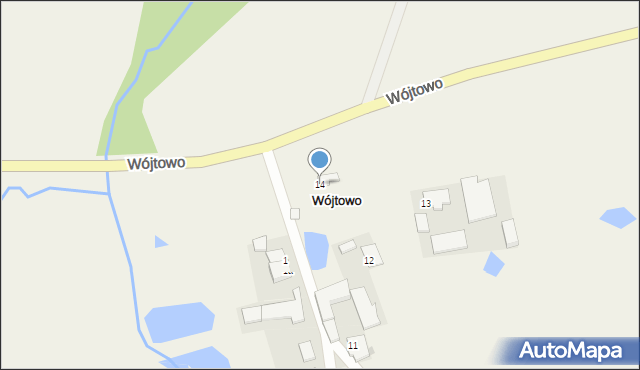 Wójtowo, Wójtowo, 14, mapa Wójtowo