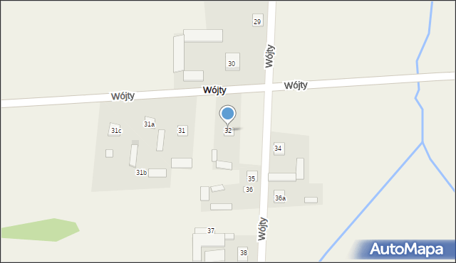 Wójty, Wójty, 32, mapa Wójty