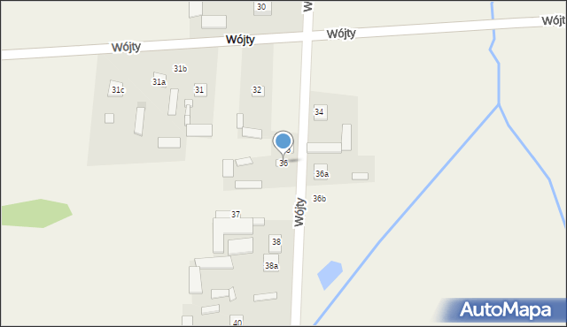 Wójty, Wójty, 36, mapa Wójty