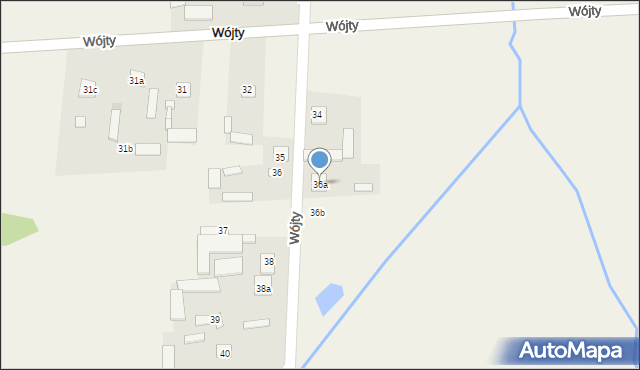 Wójty, Wójty, 36a, mapa Wójty