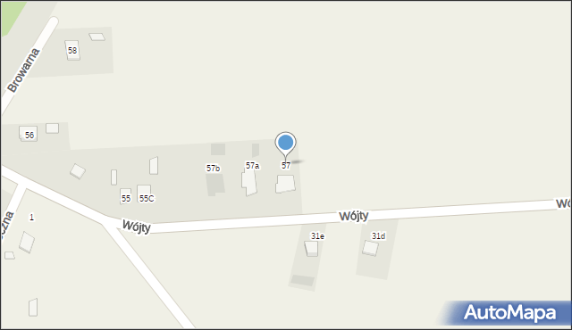 Wójty, Wójty, 57, mapa Wójty