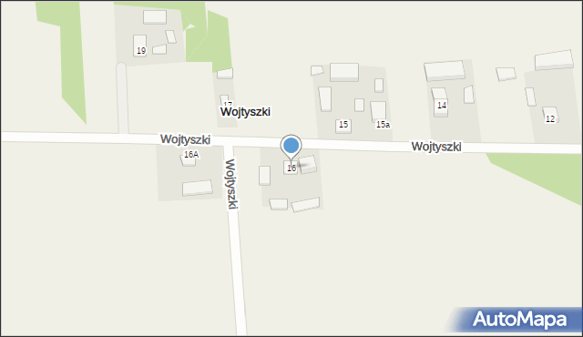 Wojtyszki, Wojtyszki, 16, mapa Wojtyszki