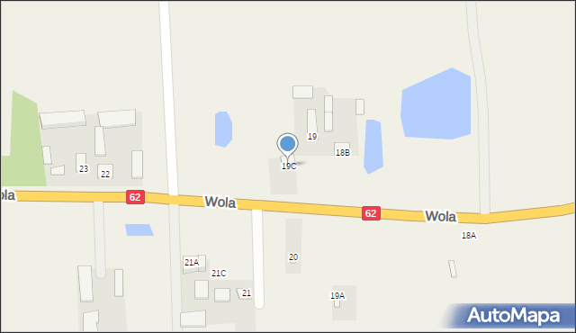 Wola, Wola, 19C, mapa Wola