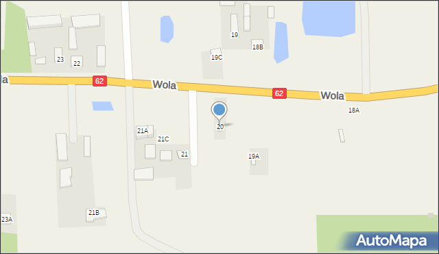 Wola, Wola, 20, mapa Wola