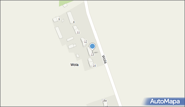 Wola, Wola, 13a, mapa Wola