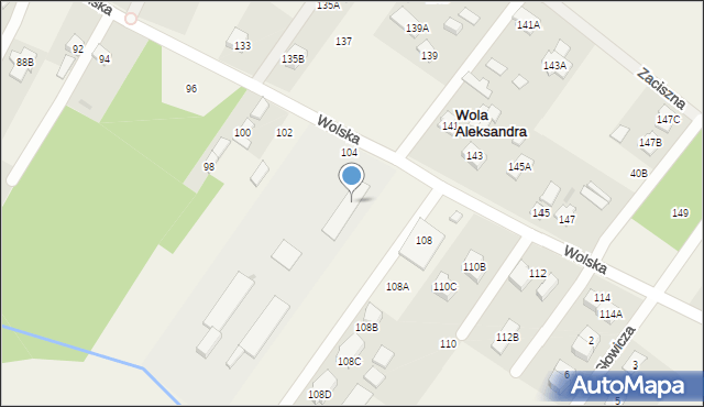 Wola Aleksandra, Wolska, 106, mapa Wola Aleksandra