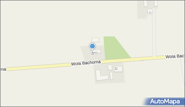 Wola Bachorna, Wola Bachorna, 22, mapa Wola Bachorna