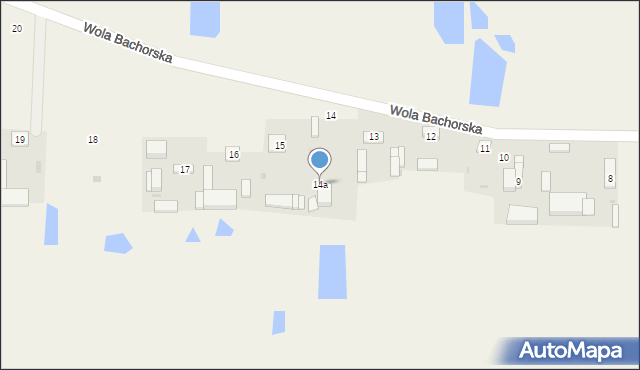 Wola Bachorska, Wola Bachorska, 14a, mapa Wola Bachorska
