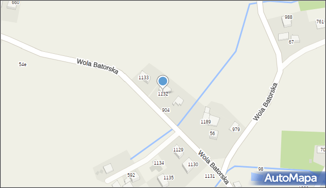 Wola Batorska, Wola Batorska, 1132, mapa Wola Batorska
