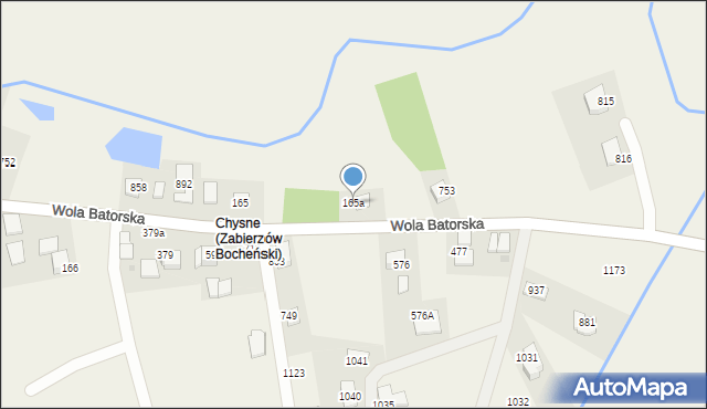 Wola Batorska, Wola Batorska, 165a, mapa Wola Batorska