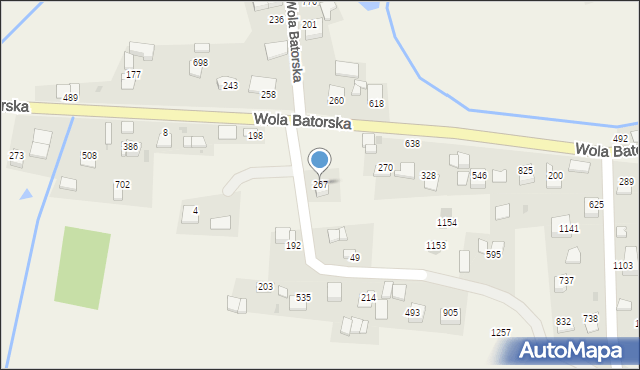 Wola Batorska, Wola Batorska, 267, mapa Wola Batorska