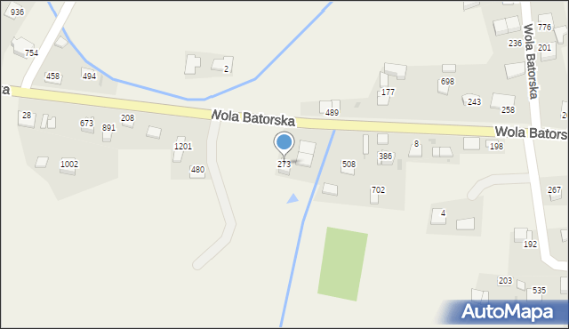 Wola Batorska, Wola Batorska, 273, mapa Wola Batorska