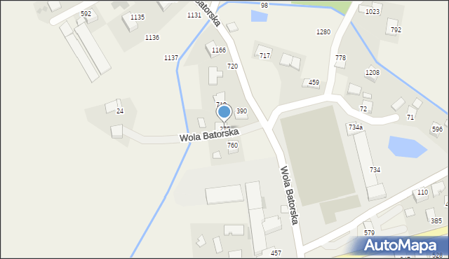 Wola Batorska, Wola Batorska, 275, mapa Wola Batorska