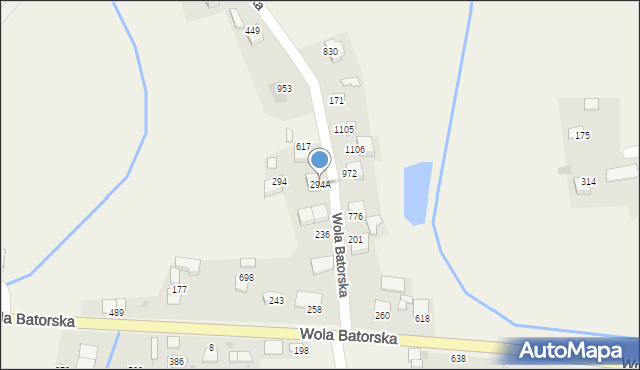 Wola Batorska, Wola Batorska, 294A, mapa Wola Batorska