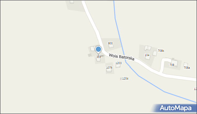 Wola Batorska, Wola Batorska, 333, mapa Wola Batorska