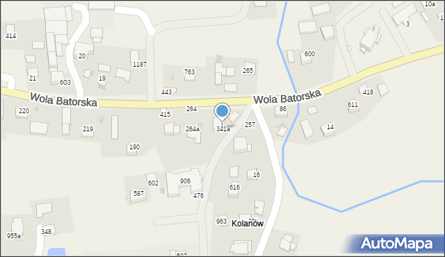 Wola Batorska, Wola Batorska, 341a, mapa Wola Batorska