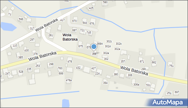 Wola Batorska, Wola Batorska, 368, mapa Wola Batorska