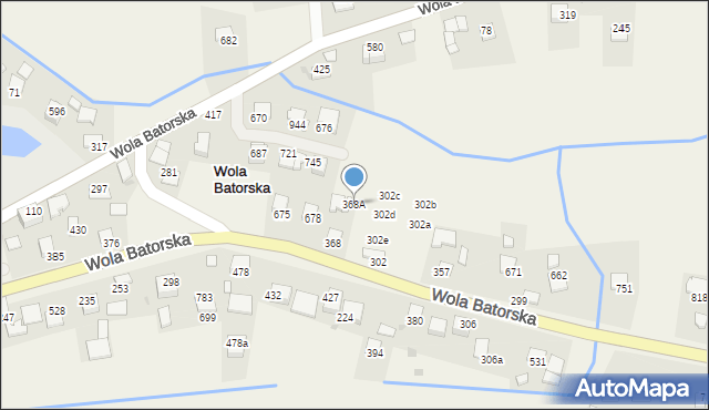 Wola Batorska, Wola Batorska, 368A, mapa Wola Batorska