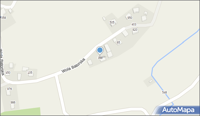 Wola Batorska, Wola Batorska, 399, mapa Wola Batorska