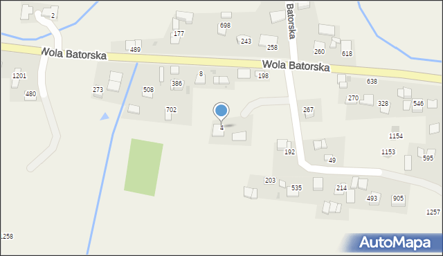 Wola Batorska, Wola Batorska, 4, mapa Wola Batorska