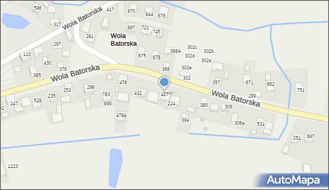 Wola Batorska, Wola Batorska, 427, mapa Wola Batorska