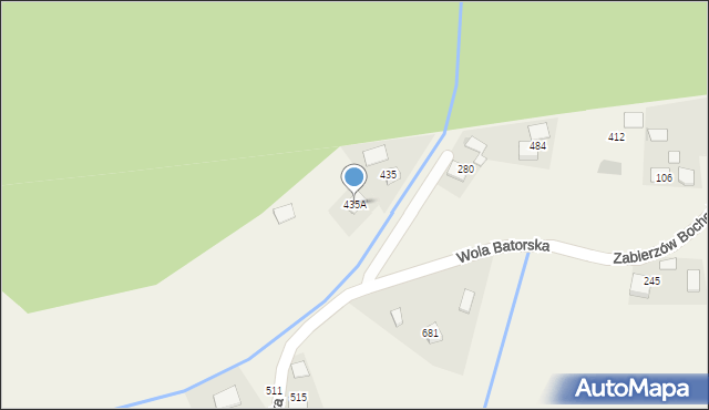 Wola Batorska, Wola Batorska, 435A, mapa Wola Batorska