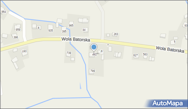 Wola Batorska, Wola Batorska, 441, mapa Wola Batorska