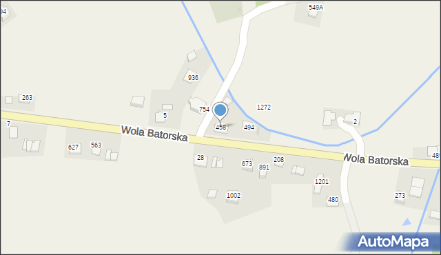 Wola Batorska, Wola Batorska, 458, mapa Wola Batorska