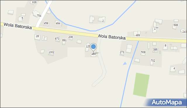 Wola Batorska, Wola Batorska, 480, mapa Wola Batorska