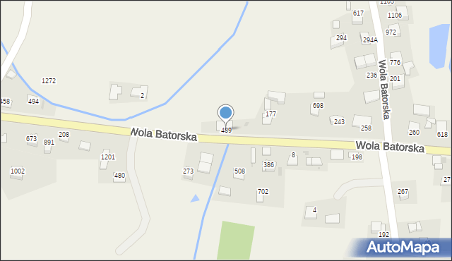 Wola Batorska, Wola Batorska, 489, mapa Wola Batorska