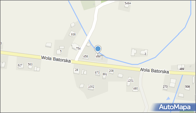 Wola Batorska, Wola Batorska, 494, mapa Wola Batorska
