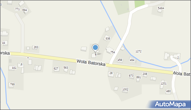 Wola Batorska, Wola Batorska, 5, mapa Wola Batorska