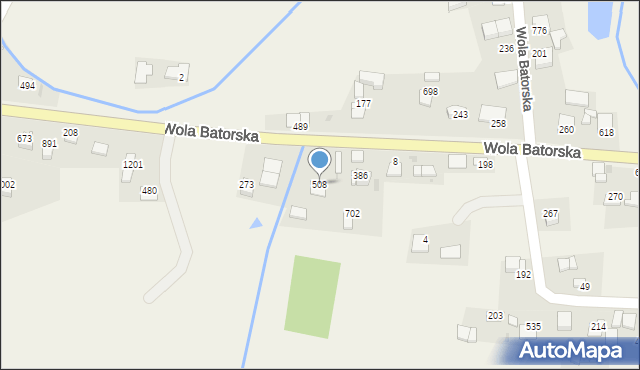 Wola Batorska, Wola Batorska, 508, mapa Wola Batorska