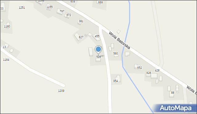 Wola Batorska, Wola Batorska, 526, mapa Wola Batorska