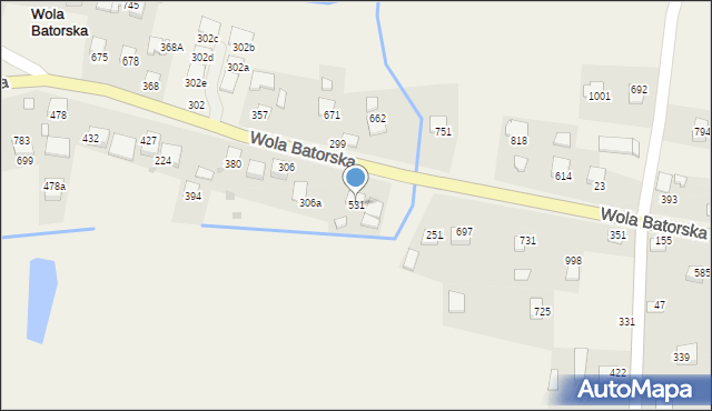 Wola Batorska, Wola Batorska, 531, mapa Wola Batorska