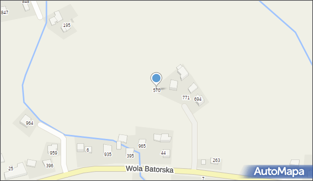 Wola Batorska, Wola Batorska, 570, mapa Wola Batorska