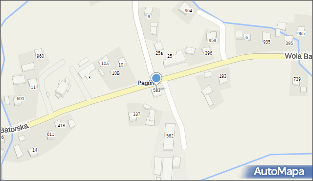 Wola Batorska, Wola Batorska, 583, mapa Wola Batorska
