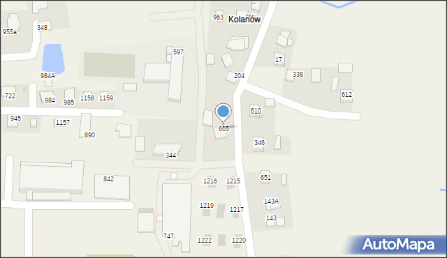 Wola Batorska, Wola Batorska, 605, mapa Wola Batorska