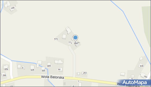 Wola Batorska, Wola Batorska, 694, mapa Wola Batorska