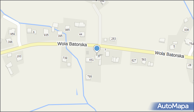 Wola Batorska, Wola Batorska, 716, mapa Wola Batorska