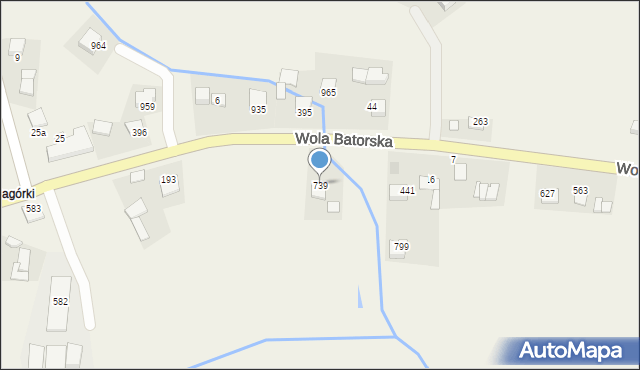 Wola Batorska, Wola Batorska, 739, mapa Wola Batorska