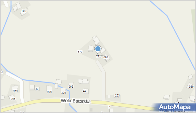 Wola Batorska, Wola Batorska, 771, mapa Wola Batorska